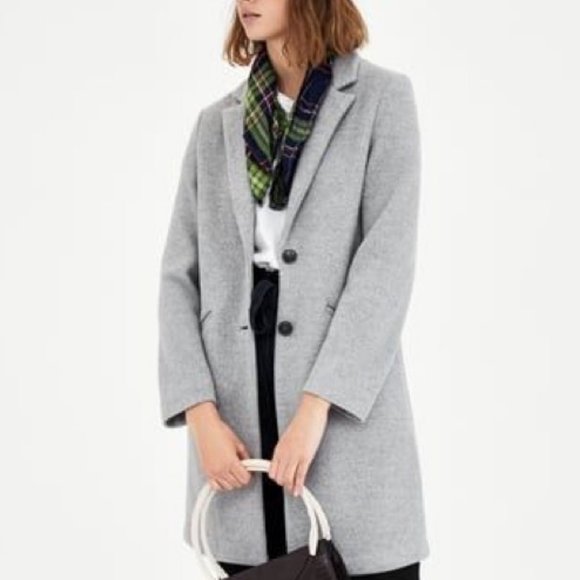 Zara TRF Outerwear Super Soft Coat in Light Grey - Picture 2 of 10